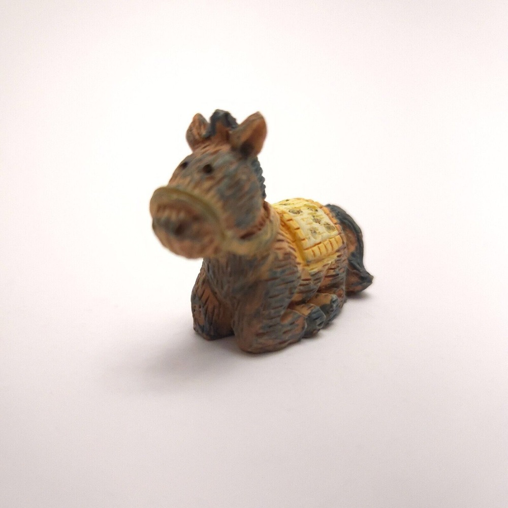 Donkey from 11 Piece Polystone Holy Nativity Giftco Christmas miniature